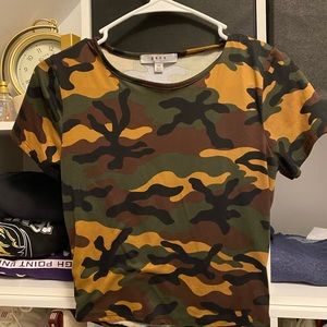 Camo baby tee